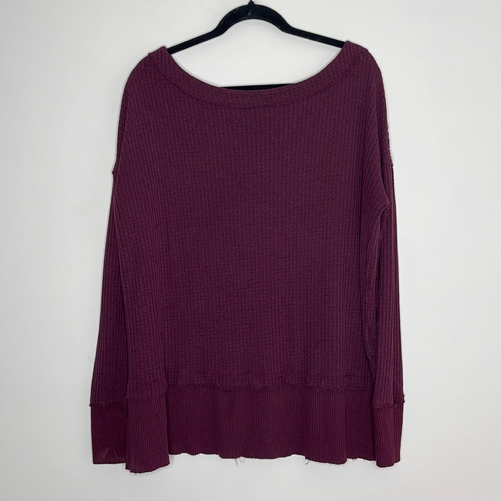 Free people we the free Pink/purple long sleeve oversized shirt size small